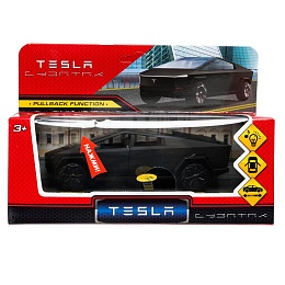 Машина металл свет-звук tesla cybertruck 13,7см, дв,ин,МАТОВЫЙ черный 383478