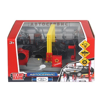 Игрушка пластик свет-звук автосервис 21 см, 2114-12-bk , красный 404341