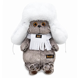 Басик в белой меховой шапке Ks22-302