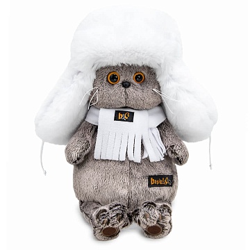 Басик в белой меховой шапке Ks22-302