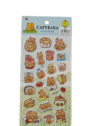 Наклейки декоративные КАПИБАРА, 9.4*18 см M-8574