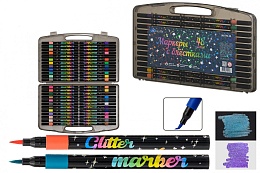 Набор маркеров с блёстками на водной основе, толщ. 1-5 mm, для любых поверхностей 48 цветов МС-7742-