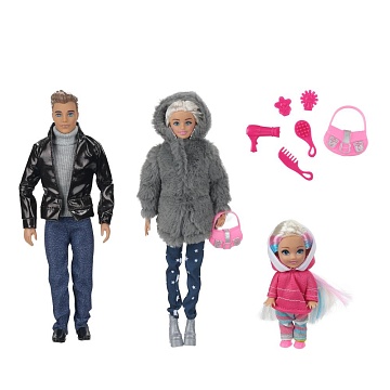 Кукла "София и Алекс" с ребенком, в стильной одежде 395561