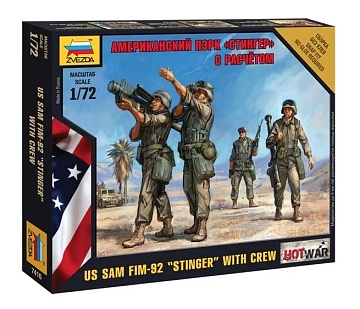 7416 Американский ПЗРК "Стингер" с расчетом 1/72