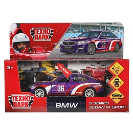 Машина металл свет-звук BMW 5-ER SEDAN M-SPORT 12 см, двери 321401