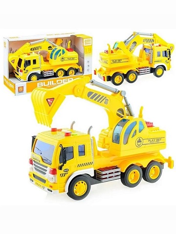 Дорожный экскаватор Builder инерц. свет. звук 1:16 WY310D