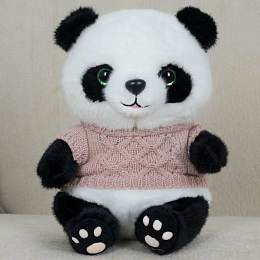 Мягкая игрушка Панда в розовом свитере 25см  JX703523913P