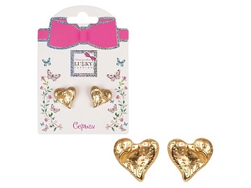 Lukky Fashion сережки Нео "Сердца" Т24726