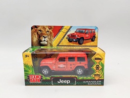 Машина металл JEEP WRANGLER SAHARA САФАРИ 12 см, двери, багаж, инерц 340973