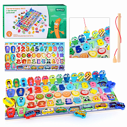 Игра развивающая Сортер-Вкладыш MAXI с магнитной рыбалкой D1163 