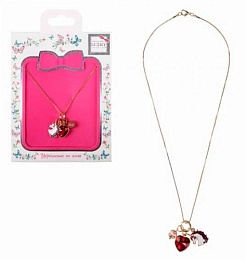 Lukky Fashion метал.цепь с 3 подвесками Единорог с кристаллом 